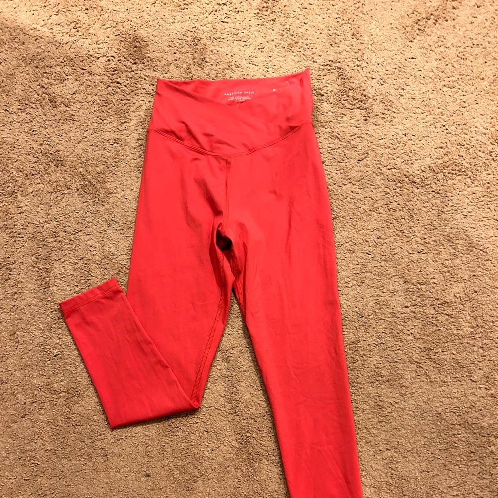 Pink American eagle crossover  waist leggings